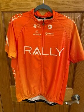 Pactimo Bright Orange White 3 Pocket Full Zip Cycling Jersey Men’s 2XL